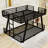 Metal Bunk Bed with Dual Ladders and Reinforced Stability-794414577