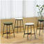 Ensemble moderne de 2 tabourets de bar, tabourets de bar confortables et élégants, rembourrés de tissu doux, sans dossier pour la cuisine et les chaises de bar de salle à manger