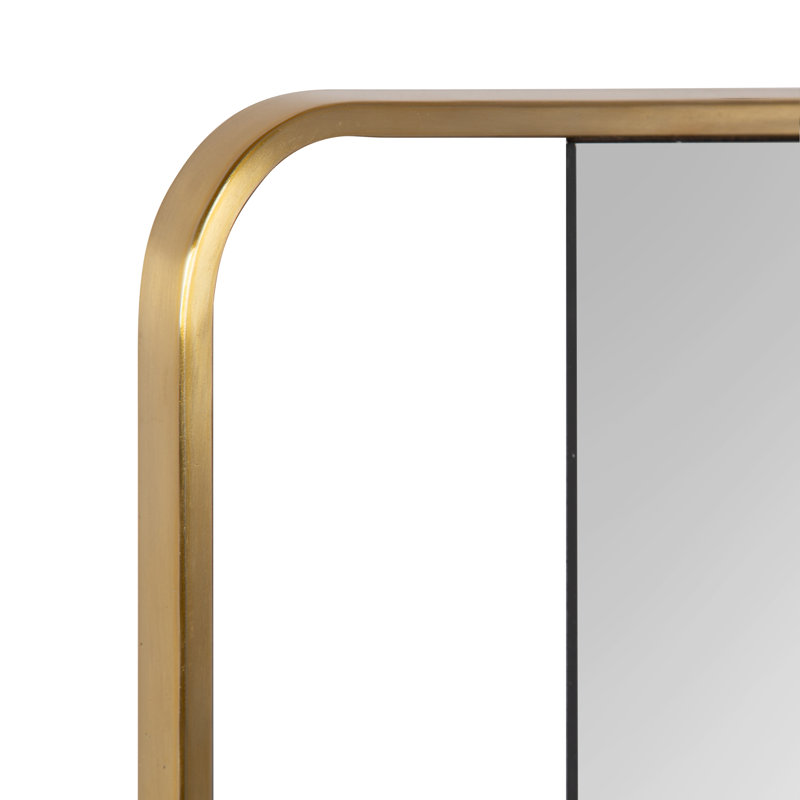 Evghenia Metal Flat Mirror, Gold