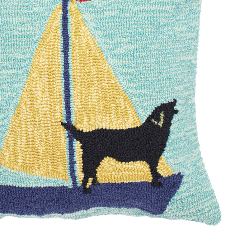 Sailing Dog Throw Pillow