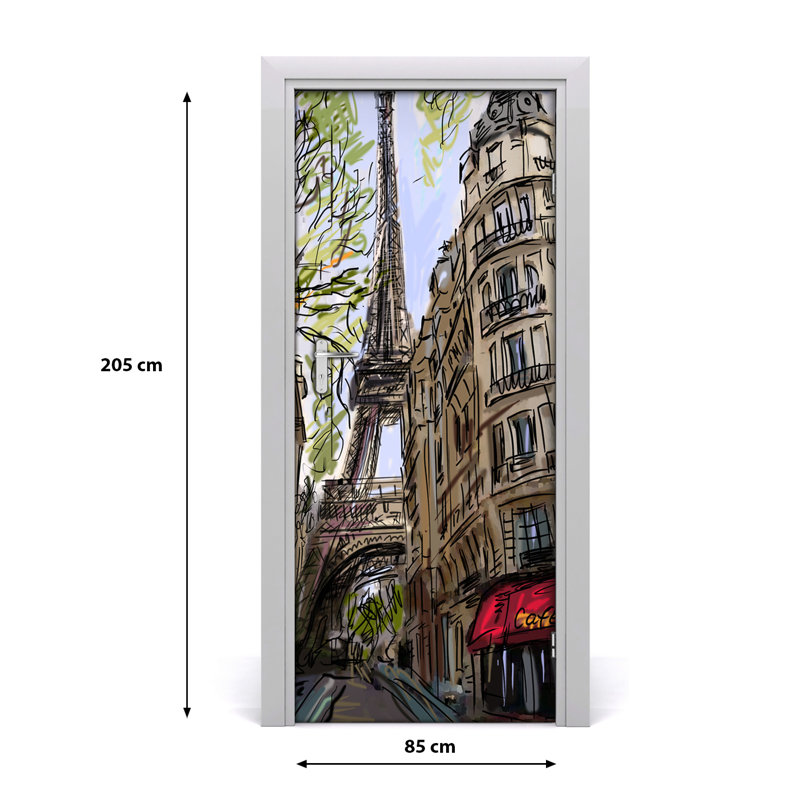 Eiffel Tower Door Decal
