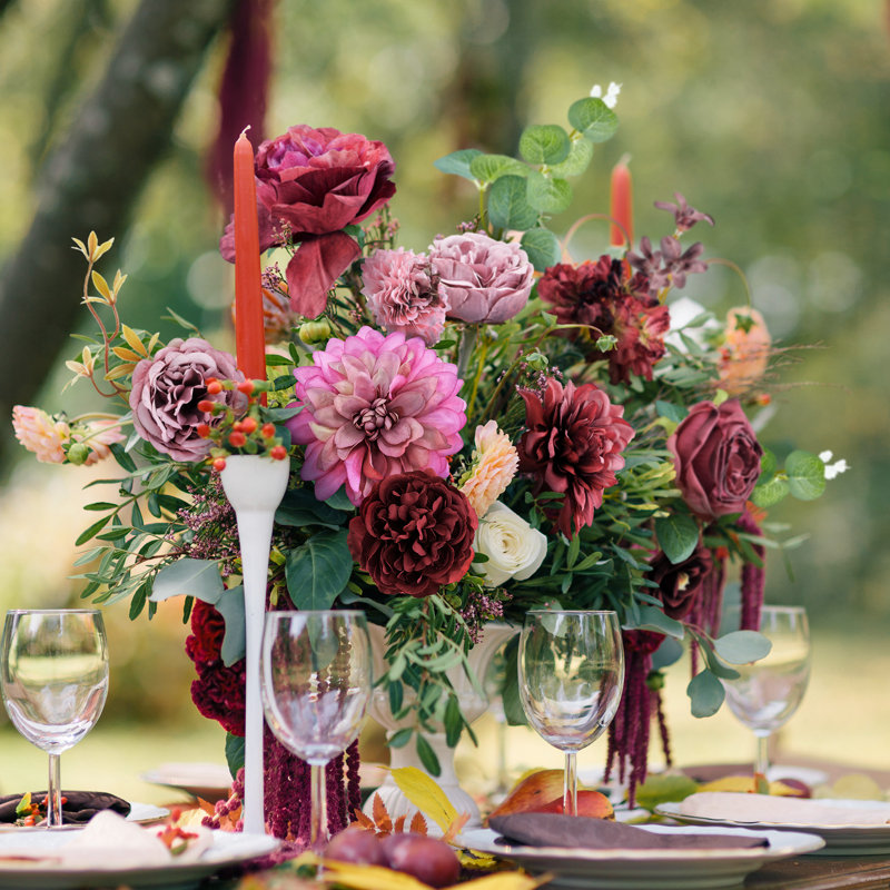 Boîte combinée de fleurs artificielles pour bricolage mariage bouquet de douche