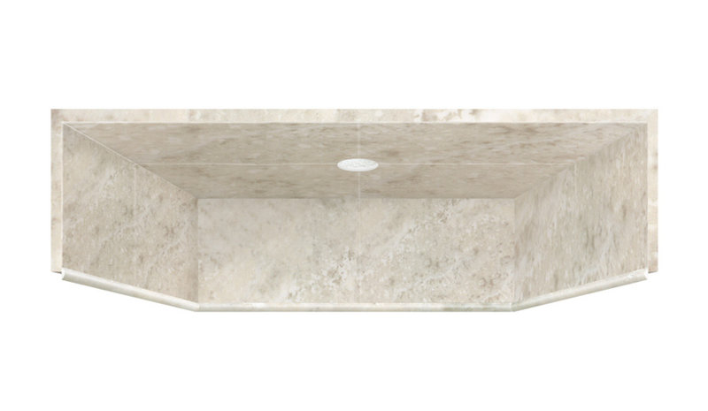 Dôme de douche 36 po x 36 po, Moka argent