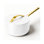 Caraway 3qt Iconics Nonstick Ceramic Saucepan, White/Gold