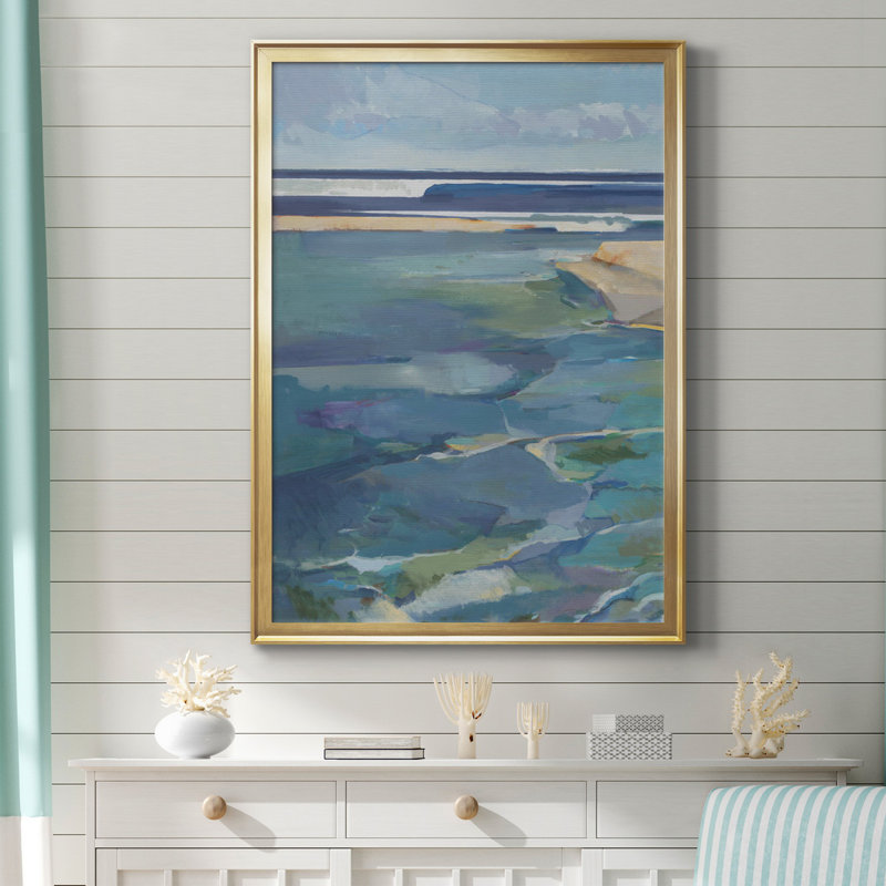 " Breakwater ", 26.5" H x 36.5" W, Gold