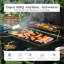 34" Dual Zone Charcoal BBQ Grill with Liftable Trays and 2 Foldable Side Table