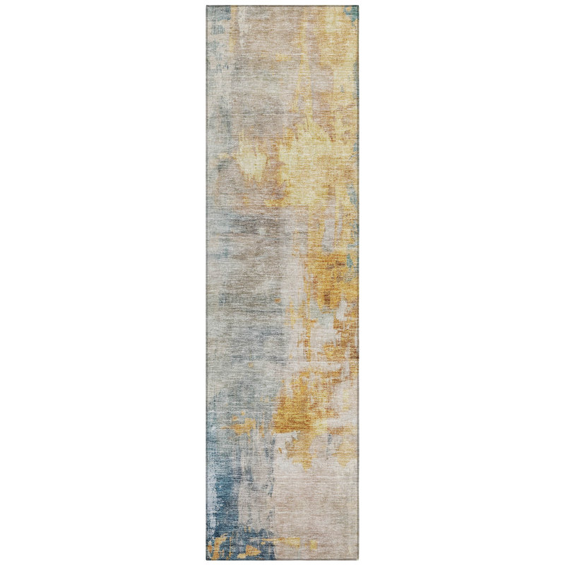 Soraya Ivory Washable Indoor-Outdoor Rug - , 2'3" x 7'6"