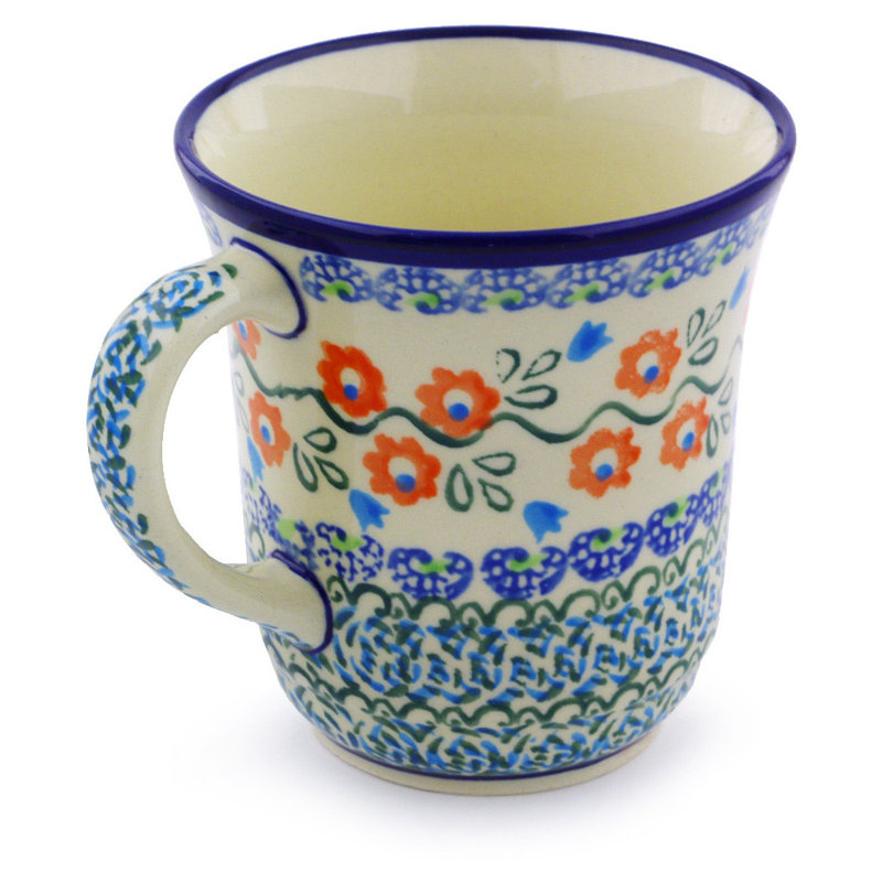 14 oz. Tasse en grès - tulipes, 10
