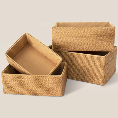 Recycled Wicker Storage Basket,Set of 4