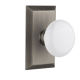 Studio Plate with White Porcelain Door Knob