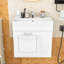 Meuble-lavabo moderne flottant avec lavabo facile d'entretien-1067031393