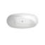 Baignoire luxueuse en acrylique de 60 pouces -, trempage profond, blanc brillant, teint, propreté sans effort, conception confortable, pas de drain, luxe spacieux, égratignure, soutien,