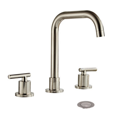 Mounting / Installation Required 2-handle Bathroom Faucet with Drain Assembly