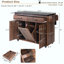Îlot de cuisine avec plateau en bois manufacturé Quasim-215612997