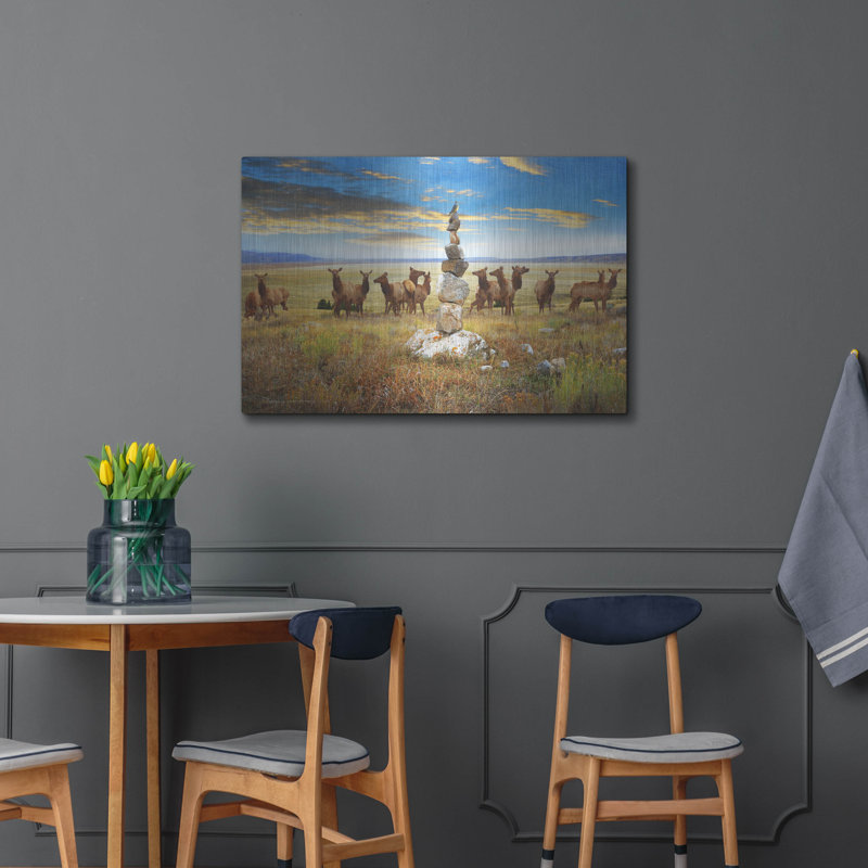 «Cairn Above Elk Refuge» par Chris Vest, H 24 po x l 36 po