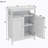 Bathroom Standing Storage With Double Shutter Doors Cabinet