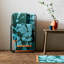Wild Flower Blue Lagoon Cotton Towels-125355495-125355497