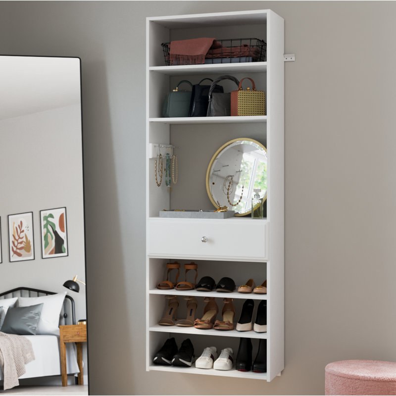 Grid 25.13'' Closet System, White