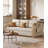 Minimalist Modern Solid Wood Linen Blend Extendable Storage Living Room Sofa-1618346807
