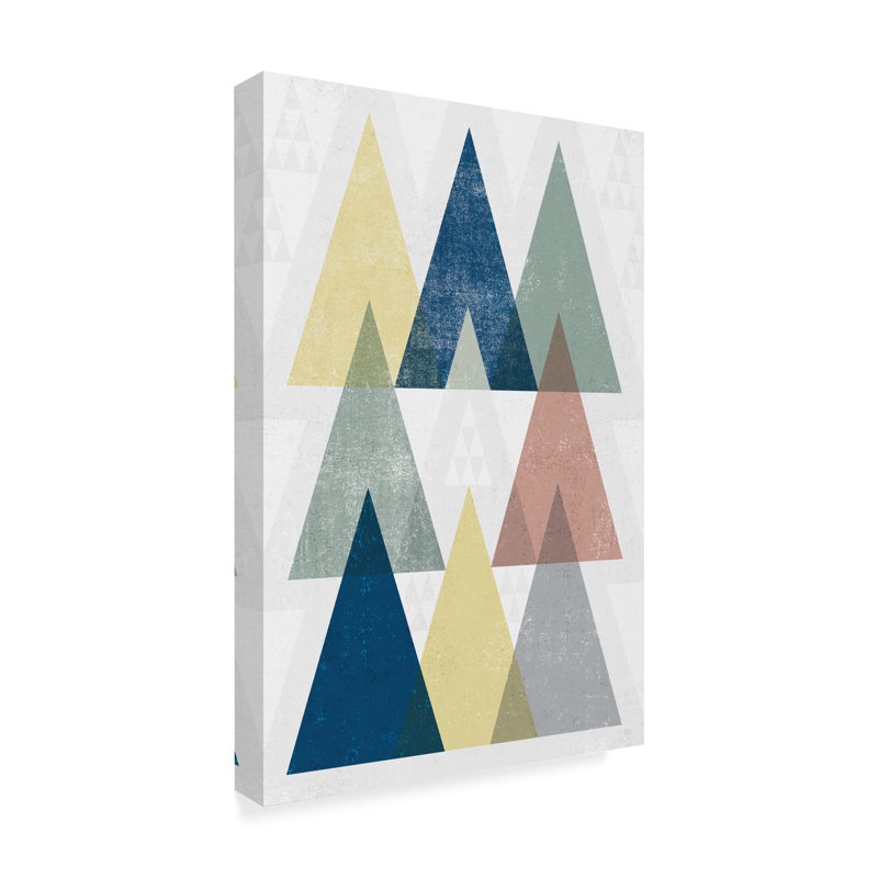 Art sur toile Guarani «Mod Triangles IV Soft», H 19 po x l 12 po x P 2 po