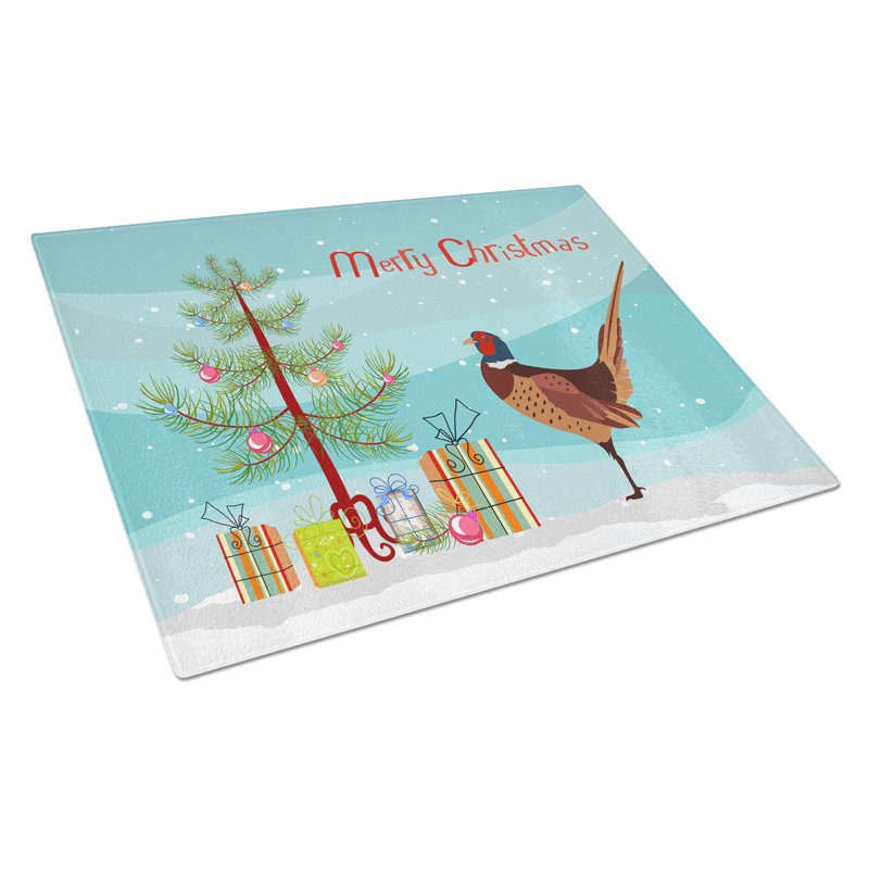Planche à découper de noël en verre trempé en verre trempé caroline