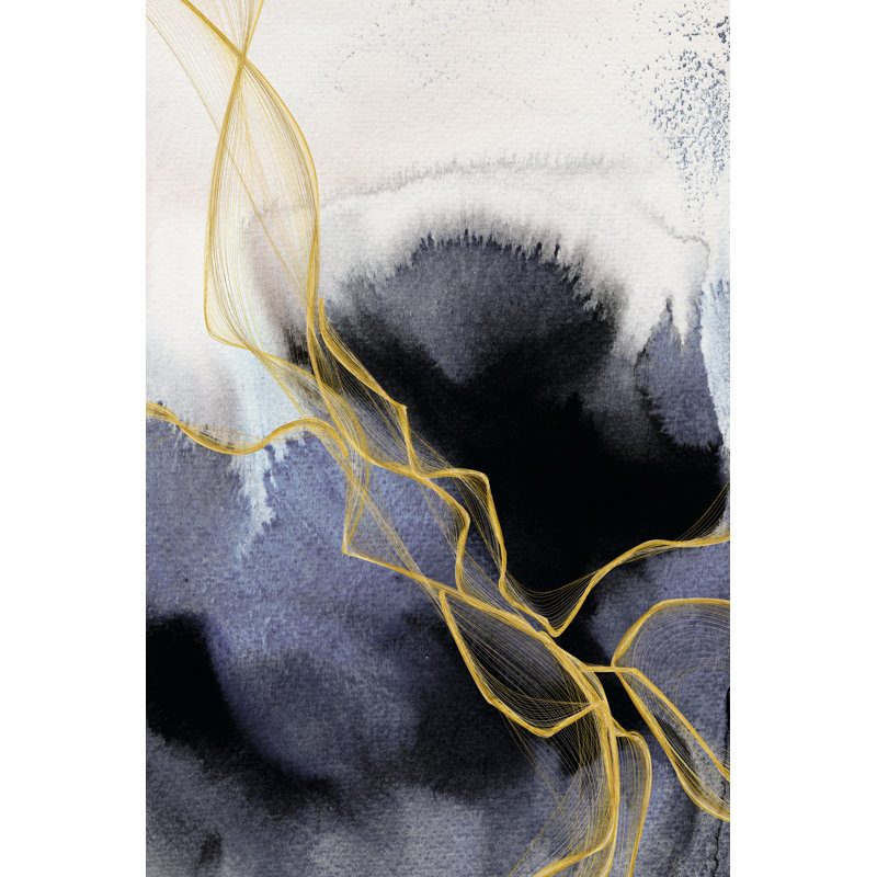 Coastal Watercolour Abstract II by Irena Orlov - Wrapped Canvas Painting, 46cm H x 30cm W, Black Floater Framed