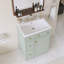 Meuble-lavabo simple autoportant 24 po avec plateau intégré en céramique blanche 24 po-695847720