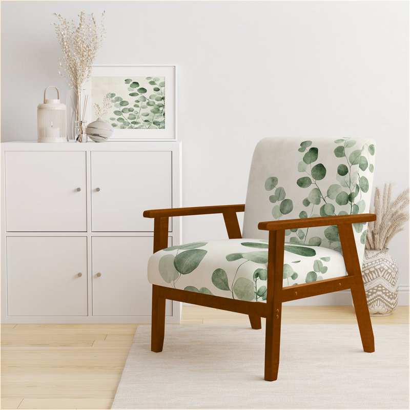 Chaise rembourrée Eucalyptus - Fauteuil Minimal Eucalyptus Veil I, Brown Square Arms