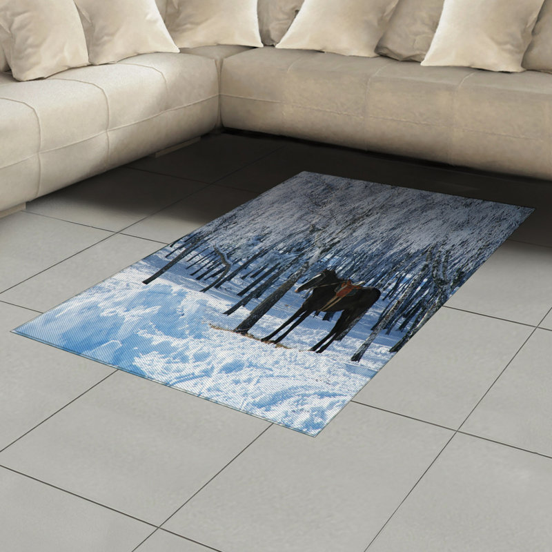 Animal High Density Long Fiber Poly Threads Decorative Area Rug Carpet, Rectangle 4' x 5'8"