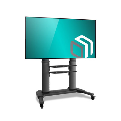 Mobile Adjustable TV Stand on Wheels - Rolling TV Stand for 40-80 Inch Flat/Curved TVs up to 122lb