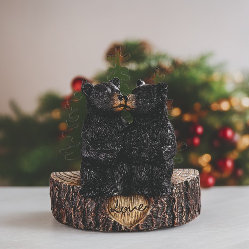 5.5"H Bear Couple in Woods Figurine