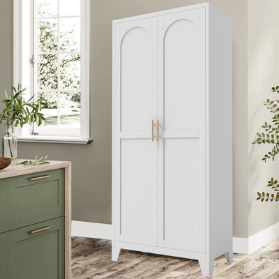 Wyland 71" H Kitchen Pantry Cabinet With 4 Adjustable Shelves