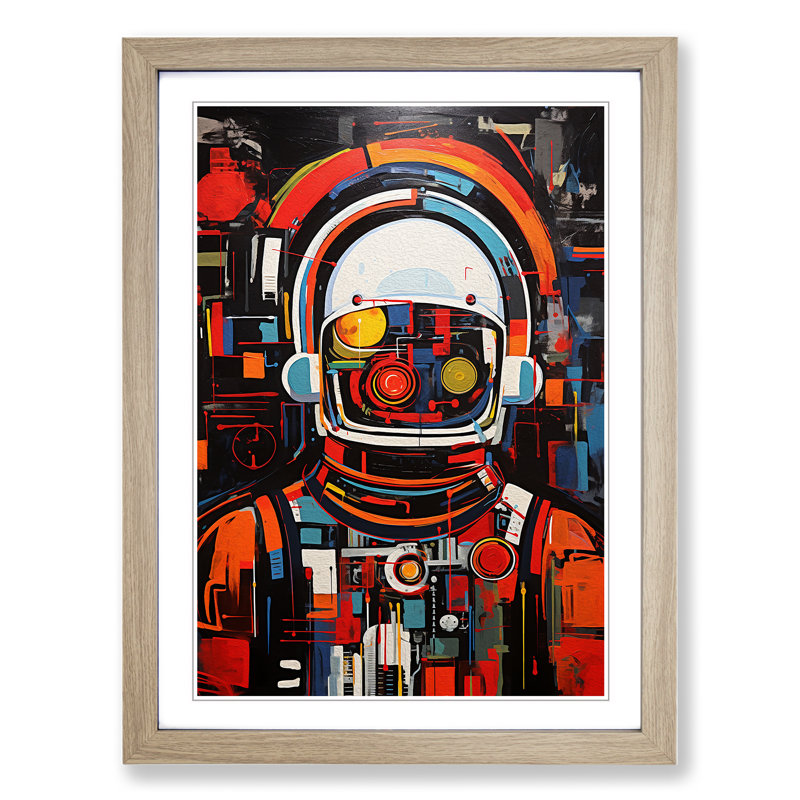 Single Picture Frame Print on Wood, 46cm H x 34cm W, Oak Framed