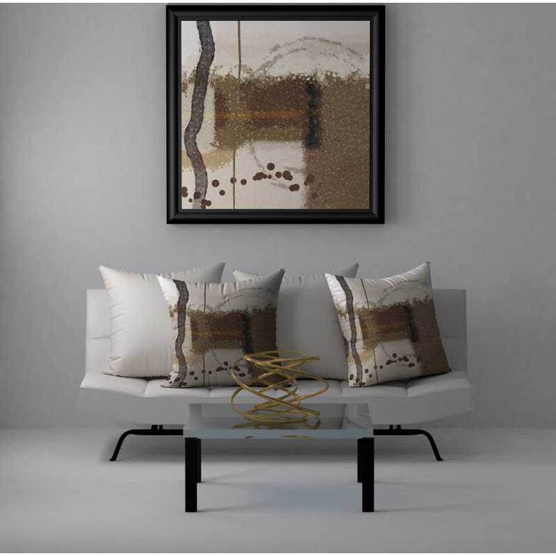Abstract Reversible Throw Pillow, 18" x 18"