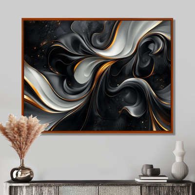 Art mural encadré fractal noir et gris Peano I - Fractals