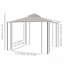 Moustiquaire en acier 10 x 10 pi pour jardin avec double toit et cadre d'angle (beige)