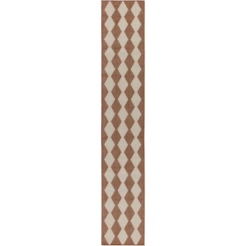 Positano Indoor / Outdoor Rug, Runner 2'2" x 12', Orange