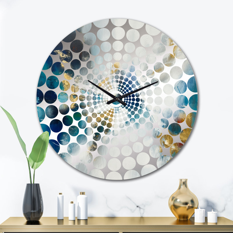 Almestica - Horloge murale peinture abstraite, Grand