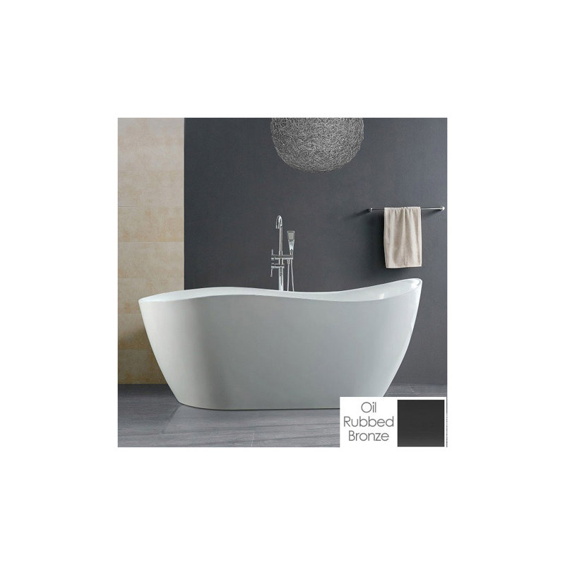 Morgan 66.9'' x 31.5'' Soaking Acrylic Bathtub, Oil Rubbed Bronze