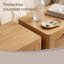  Ensemble de table de chevet 19 po avec tiroir en rotin et tablette ouverte l 19 po-129679429
