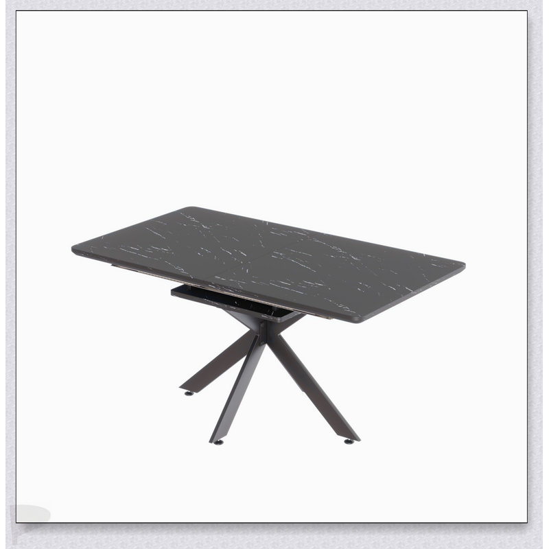 Table de salle à manger 62,4 po, Noir