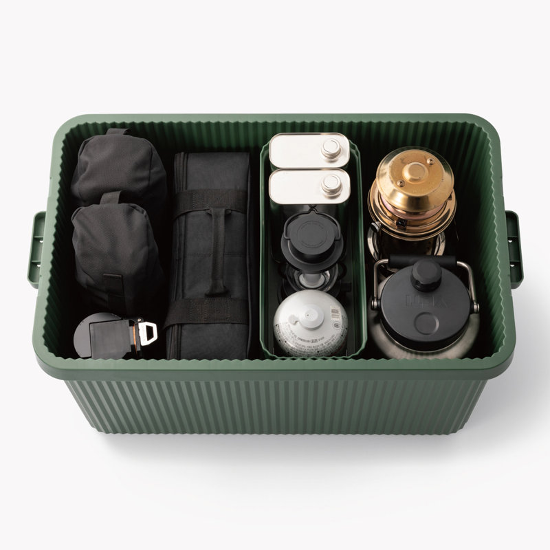 Ensemble de 2 bacs minces empilables, Vert