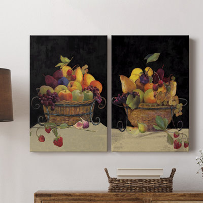Panier de fruits I Revisit - Toile tendue avec châssis de qualité supérieure - Prêt à être accroché