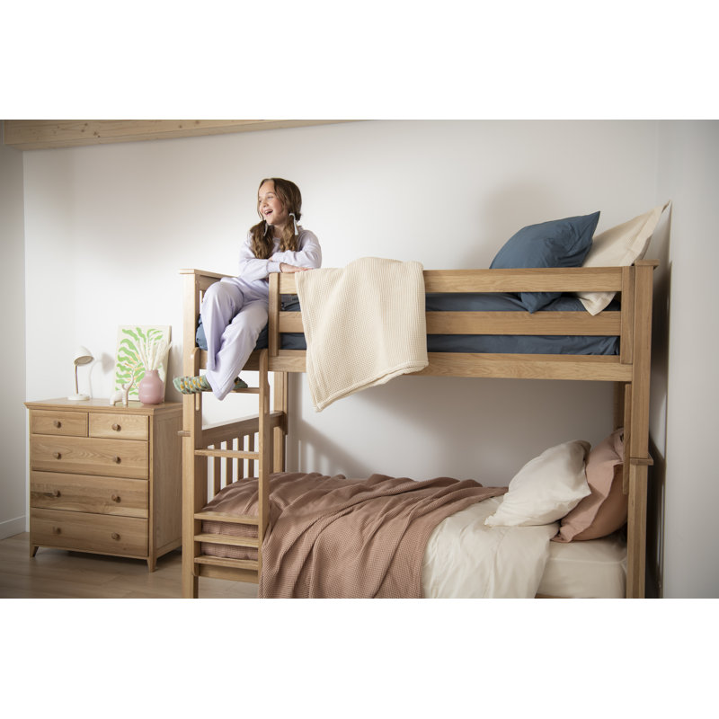 Savona FSC®-Certified Oak Kids Bed/Bunk Bed, Twin/Twin Kids Bunk Bed, Natural