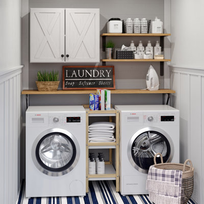 Barn Door Wall Cabinets 24'' W x 19'' H Wall Unit