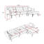 Canapé-lit modulaire réversible en velours Modern-112294770