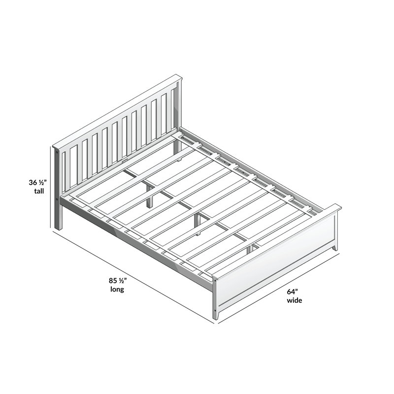 Haddon Solid Wood Slat Storage Bed, Clay