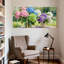 Ensemble de 3 tableaux muraux sur toile à motifs floraux d'hortensias, pour salon, chambre à coucher et décoration intérieure.-1904275674