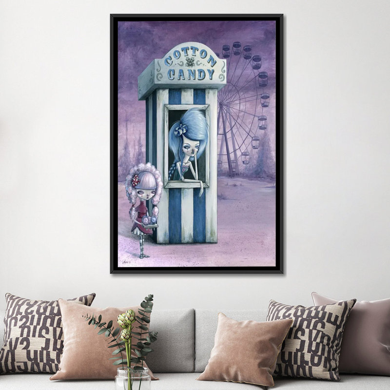 «Cotton & Candy» par Megan Majewski - impression sur toile tendue, H 26 po x l 18 po x P 1,5 po, Toile avec cadre noir