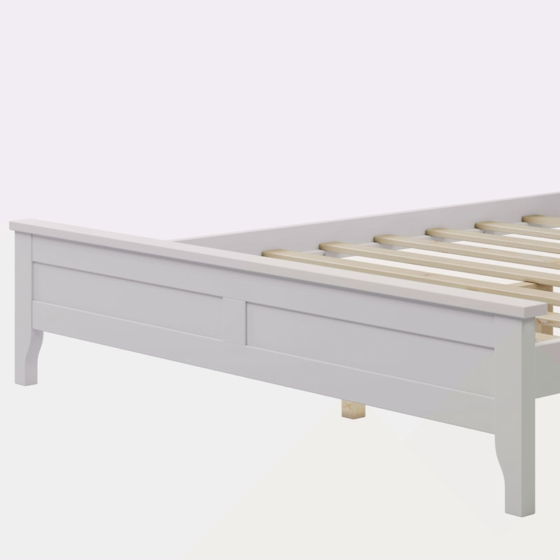 Lit plateforme Modern, Lit double, Blanc